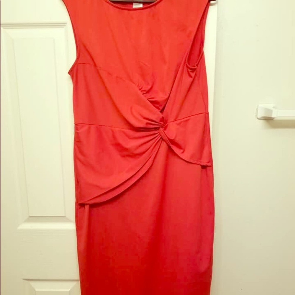 Red mid cut dress